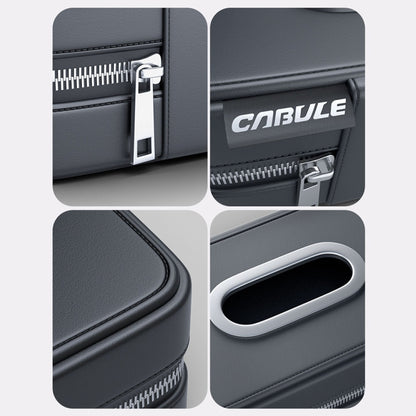 Car Sunshade Board Seat Back Tissue Box Multi-functional Elastic Belt Leather Paper Box, Tissue Box