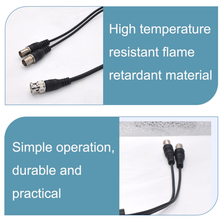 SZ015 BNC Male To 2xFemal Communication Cables VCR Coaxial Video Cable, Cable Length:0.42m, BNC Male To 2xFemal 0.42m