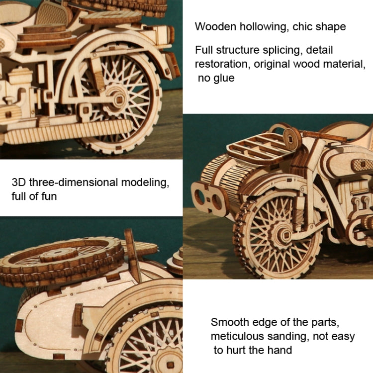 LG834 Tricycle Boat 3D Wooden Puzzle Educational Toys DIY Handmade Ornaments, LG834 Tricycle Boat
