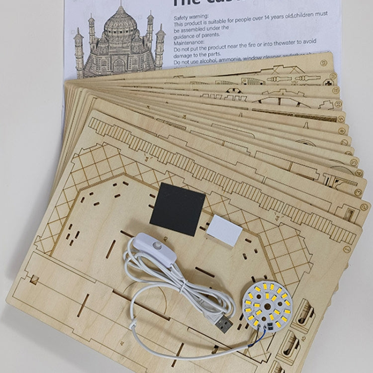 LG904 Castle 3D Wooden Puzzle Children Educational Toys DIY Handmade Ornaments, LG904 Castle