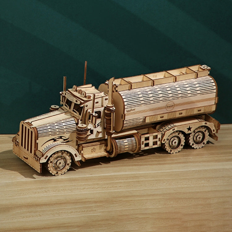 Fuel Tanker Money Storage Jar 3D Wooden Puzzle Children Educational Toys DIY Handmade Ornaments, Fuel Tanker Large, Fuel Tanker Small