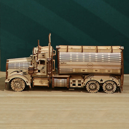 Fuel Tanker Money Storage Jar 3D Wooden Puzzle Children Educational Toys DIY Handmade Ornaments, Fuel Tanker Large, Fuel Tanker Small