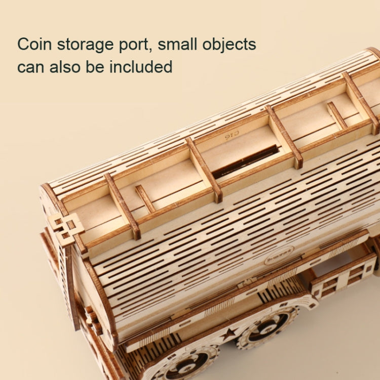 Fuel Tanker Money Storage Jar 3D Wooden Puzzle Children Educational Toys DIY Handmade Ornaments, Fuel Tanker Large, Fuel Tanker Small