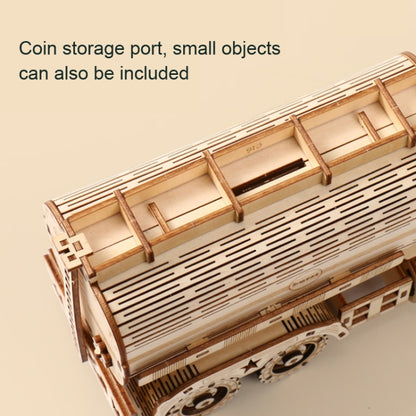 Fuel Tanker Money Storage Jar 3D Wooden Puzzle Children Educational Toys DIY Handmade Ornaments, Fuel Tanker Large, Fuel Tanker Small