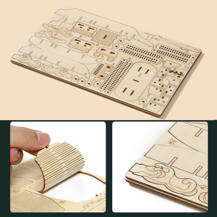 LG807 Ocean Sailboat 3D Wooden Puzzle Children Educational Toys DIY Handmade Ornaments, Ocean Sailboat
