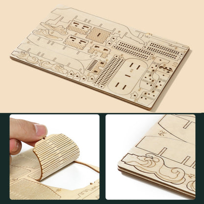 LG807 Ocean Sailboat 3D Wooden Puzzle Children Educational Toys DIY Handmade Ornaments, Ocean Sailboat