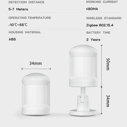 Tuya Smart App ZigBee Human Wireless Motion Infrared Sensor Detector, Tuya ZigBee