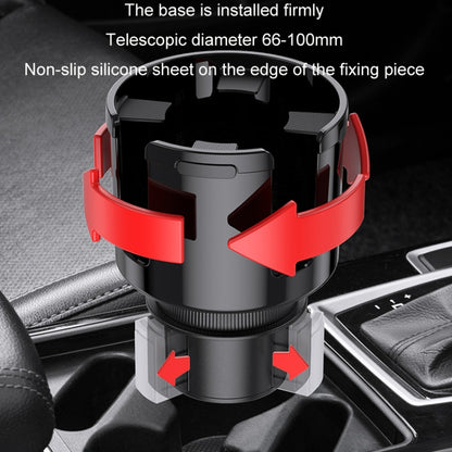 2 in 1 Car Center Console Water Cup Holder Multi-purpose Storage Box