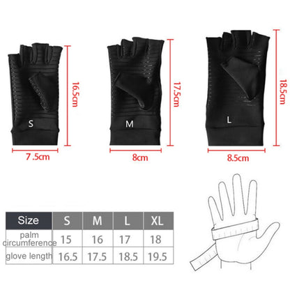 Outdoor Cycling Half Finger Gloves Inflammatory Joint Rehabilitation Silicone Gloves, S, M, L, XL