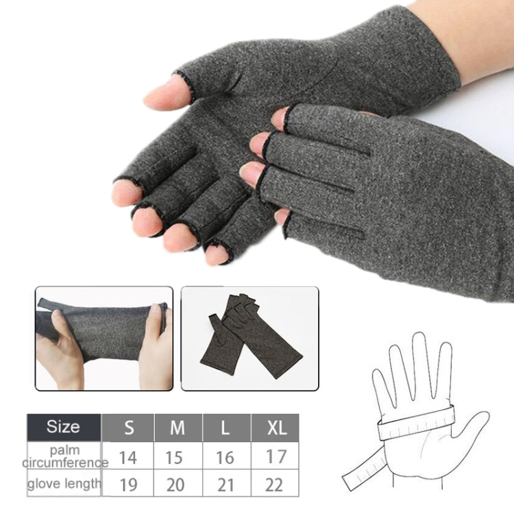 Outdoor Half Finger Joint Care Compression Cycling Gloves, S, M, XL