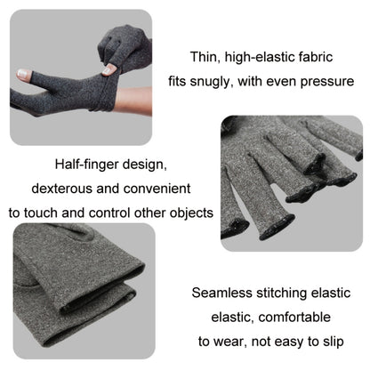 Outdoor Half Finger Joint Care Compression Cycling Gloves, S, M, XL