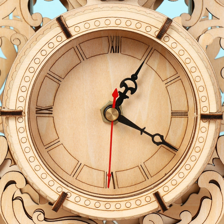Elk Alarm Clock 3D Wooden Puzzle Toys DIY Handmade Ornaments, Elk Alarm Clock