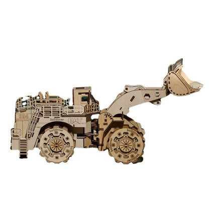 Bulldozer Construction Truck 3D Wooden Puzzle Toys DIY Handmade Ornaments, Bulldozer Construction Truck