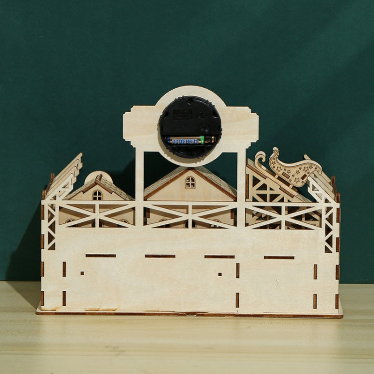 Santa Claus Factory 3D Wooden Puzzle Toys DIY Handmade Ornaments, Santa Claus Factory