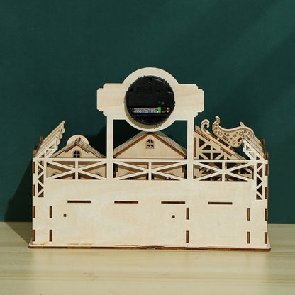 Santa Claus Factory 3D Wooden Puzzle Toys DIY Handmade Ornaments, Santa Claus Factory