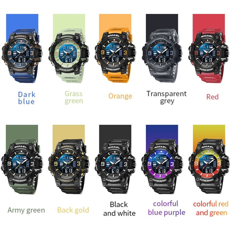 SMAEL 8049 Waterproof Sports Watch Men Multi-function Night Light Electronic Watch