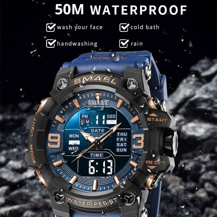 SMAEL 8049 Waterproof Sports Watch Men Multi-function Night Light Electronic Watch