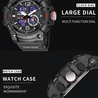 SMAEL 8007 Outdoor Sports Waterproof Dual Display Electronic Quartz Watch