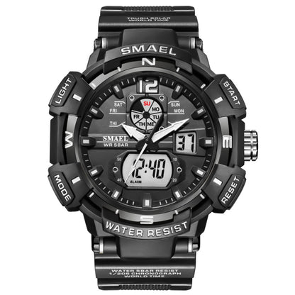SMAEL 8045 Outdoor Waterproof Time Sports Luminous Dual Display Watch