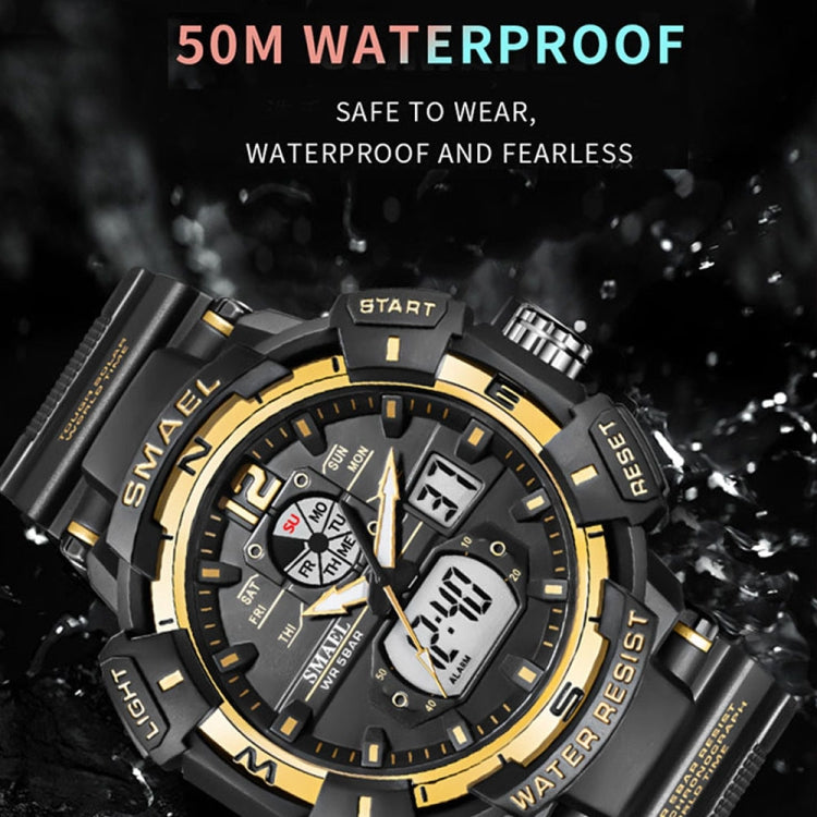 SMAEL 8045 Outdoor Waterproof Time Sports Luminous Dual Display Watch