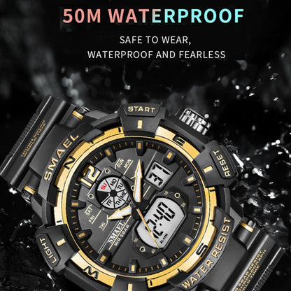 SMAEL 8045 Outdoor Waterproof Time Sports Luminous Dual Display Watch