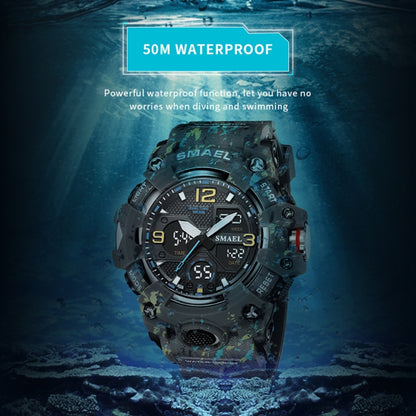 SMAEL 8008 Outdoor Waterproof Camouflage Sports Electronic Watch Luminous Multi-function Waist Watch, Camouflage Army Green, Camouflage White, Camouflage Black, Camouflage Gray, Camouflage Dark Green