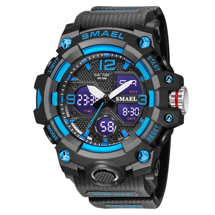 SMAEL 8008 Outdoor Sports Multifunctional Waterproof Luminous Men Watch, Red, Black, Orange, Fluorescent Green, Deep Blue, Grass Green, Black Gold, Rose Gold, Black Blue