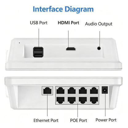 4K 8MP POE NVR With 11.6-Inch Monitor H.265 Network Video Recorder For Security Camera System, 4CH, 8CH