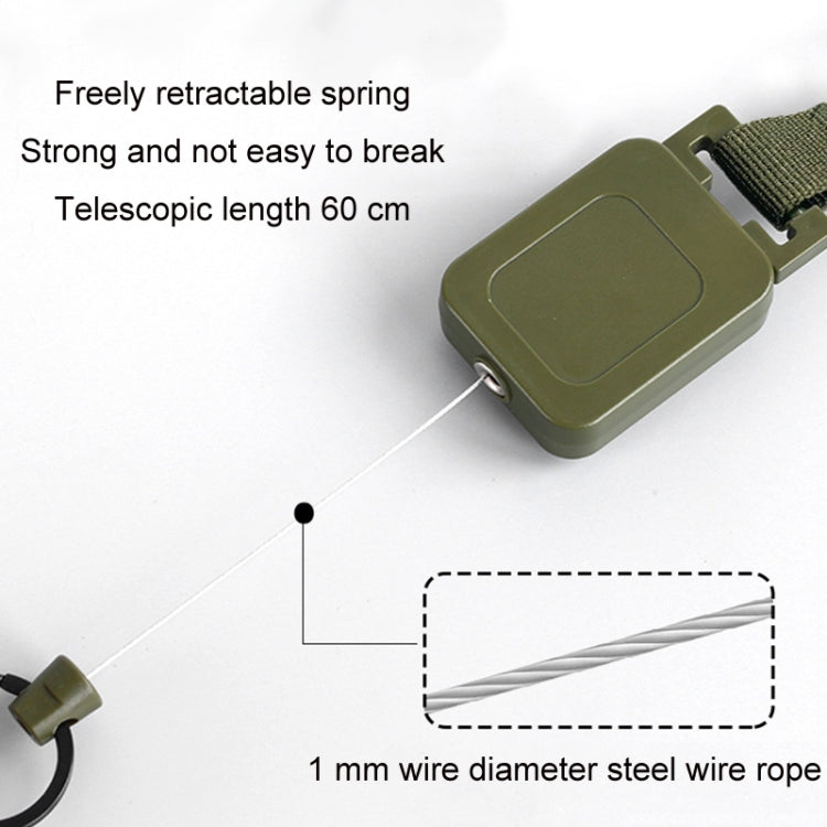 Outdoor Fishing Telescopic Steel Wire High-strength Easy-pull Olecranon Buckle, 6771