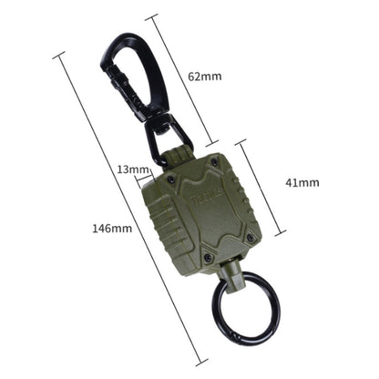 Outdoor Fishing Zinc Alloy Retractable Metal Hanging Buckle, 6862