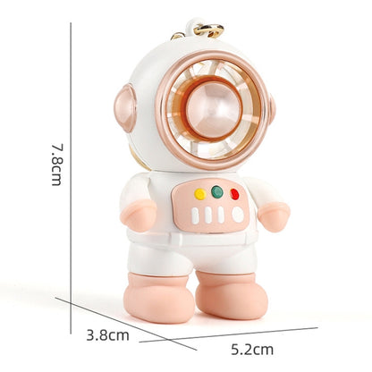 6092 Cartoon Astronaut Fan With Lanyard Portable Mini USB Charging Fan, 6092 Pink, 6092 Dark Gray, 6092 Light Blue
