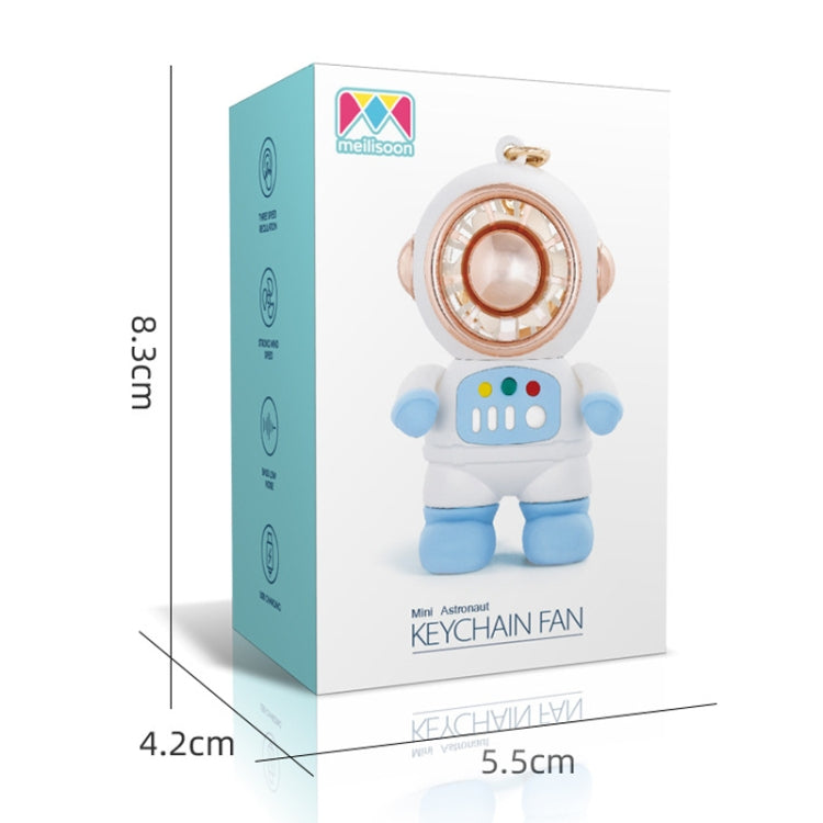 6092 Cartoon Astronaut Fan With Lanyard Portable Mini USB Charging Fan, 6092 Pink, 6092 Dark Gray, 6092 Light Blue