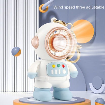 6092 Cartoon Astronaut Fan With Lanyard Portable Mini USB Charging Fan, 6092 Pink, 6092 Dark Gray, 6092 Light Blue