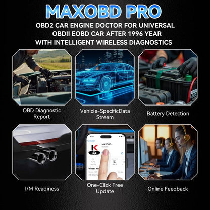 KONNWEI Full Car System Scanner OBD2 Diagnostic Tool Code Reader, MAXOBD PRO Gray, MAXOBD PRO Green, MAXOBD PRO Red, MAXOBD PRO Blue