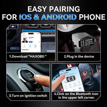 KONNWEI Full Car System Scanner OBD2 Diagnostic Tool Code Reader, MAXOBD PRO Gray, MAXOBD PRO Green, MAXOBD PRO Red, MAXOBD PRO Blue
