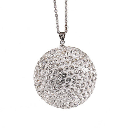 Car Diamond Crystal Ball Rearview Mirror Decoration Pendant