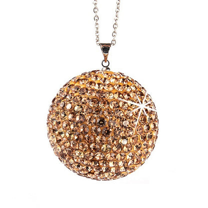 Car Diamond Crystal Ball Rearview Mirror Decoration Pendant
