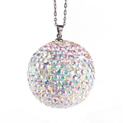 Car Diamond Crystal Ball Rearview Mirror Decoration Pendant