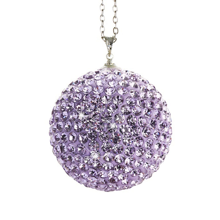 Car Diamond Crystal Ball Rearview Mirror Decoration Pendant