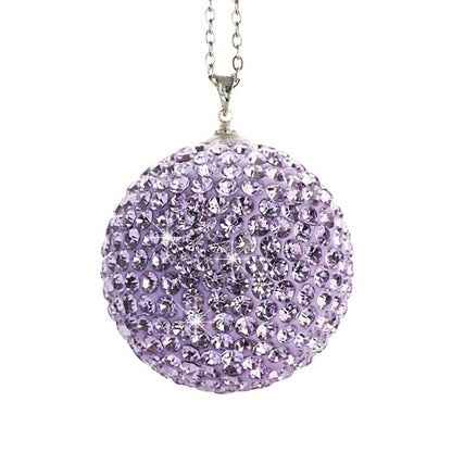 Car Diamond Crystal Ball Rearview Mirror Decoration Pendant