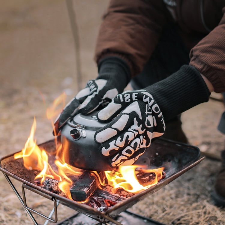 ISE MOUNT Outdoor Camping Heat Insulation Anti-scald Gloves BBQ Thicken Non-slip Gloves