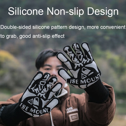 ISE MOUNT Outdoor Camping Heat Insulation Anti-scald Gloves BBQ Thicken Non-slip Gloves