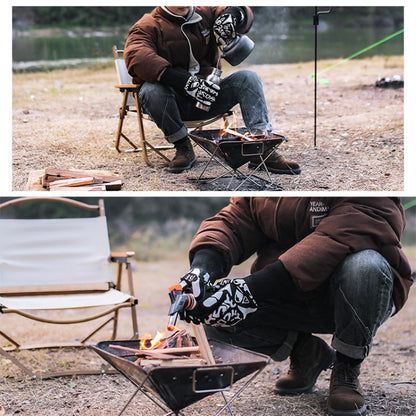 ISE MOUNT Outdoor Camping Heat Insulation Anti-scald Gloves BBQ Thicken Non-slip Gloves