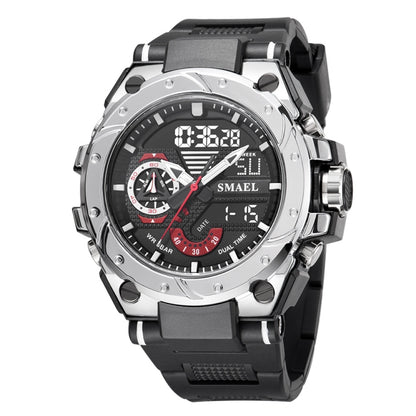 SMAEL 8060 Waterproof Sports Alloy Men Watch Luminous Display HD Mirror Watch