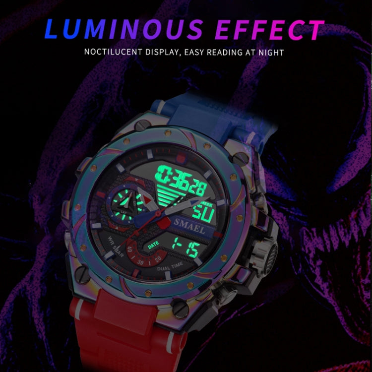 SMAEL 8060 Waterproof Sports Alloy Men Watch Luminous Display HD Mirror Watch