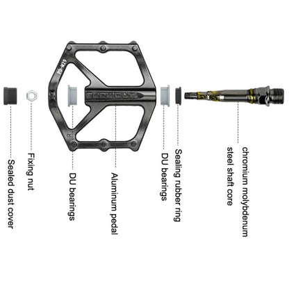 PROMEND PD-M29 1pair DU Bearings Pedal Aluminum Mountain Car Peilin Riding Foot Pedal, PD-M29