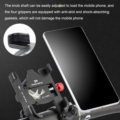PROMEND SJJ-297 Aluminum Alloy Rotation Adjustable Bicycle Mobile Phone Bracket, SJJ-297