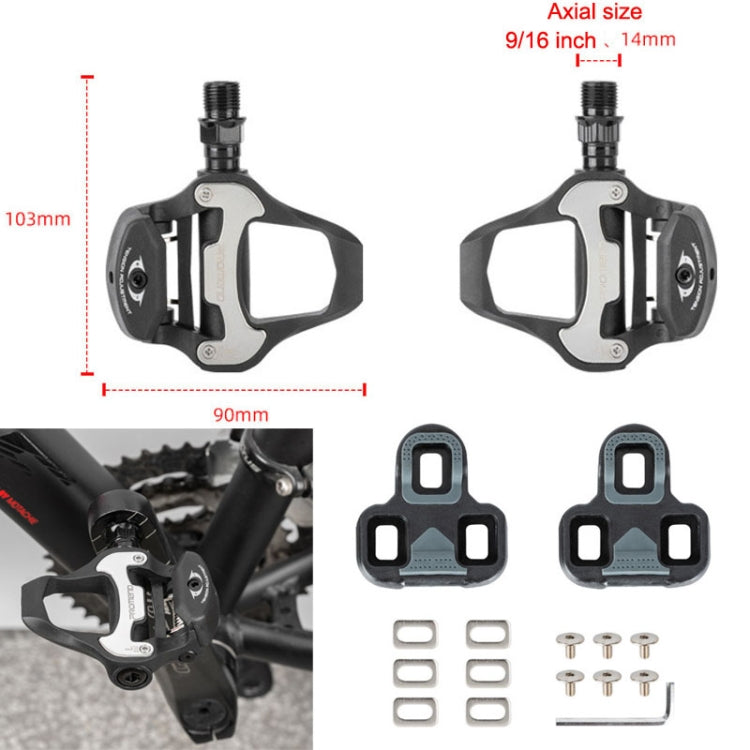 PROMEND PD-R95P 1pair Pedalway Road Bicycle Self-lock With Lock Film Nylon Lock Light Amount Foot Pedal, PD-R95P