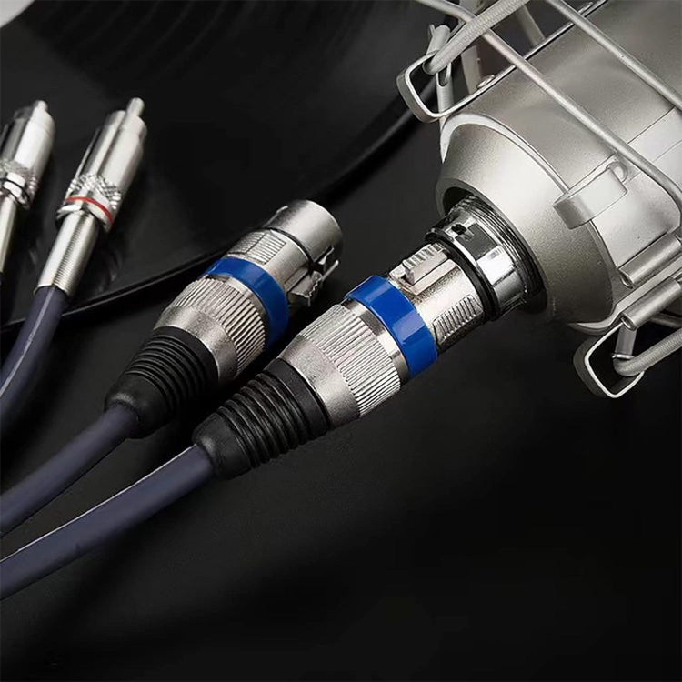 2RCA Male 2XLR Caron Male Speaker Audio Balance Cable, Length:, 0.5m, 1m, 1.5m, 2m, 3m, 5m, 10m, 20m