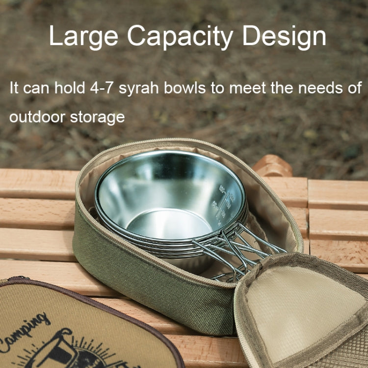 ISE MOUNT Outdoor Camping Syrah Bowl Storage Bag Large Capacity Camping Tote, Bowl Bag(Green), Bowl Bag(Khaki)